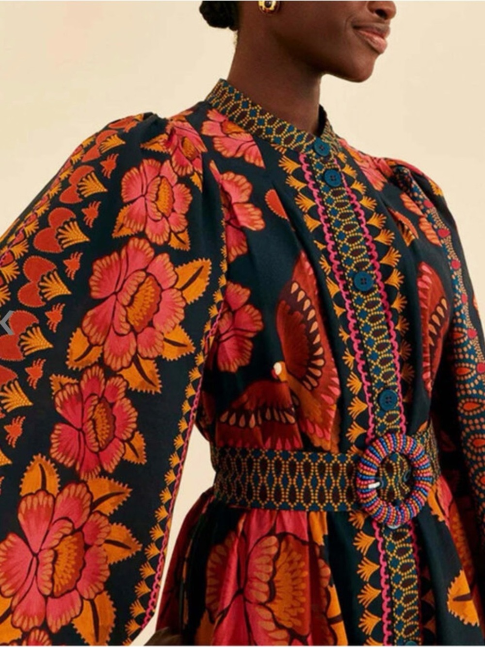 FARM Rio Teal Ainika Sparkle Puff Sleeve Mini Dress Size XS - Picture 4 of 4